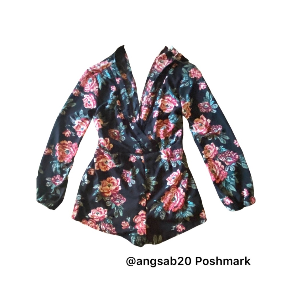 Pink Floral Romper